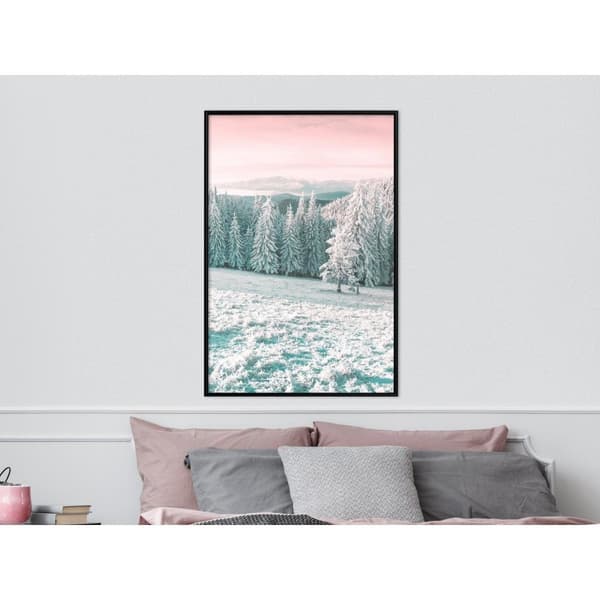 Inramad Poster / Tavla - Frosty Landscape