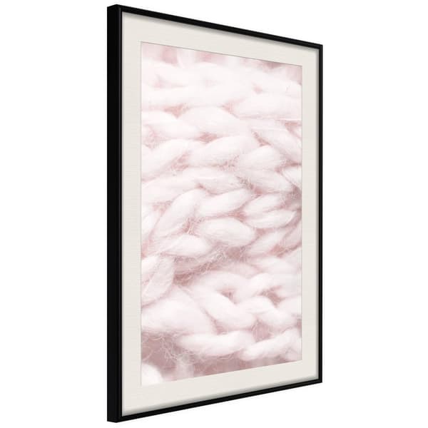Inramad Poster / Tavla - Pale Pink Knit