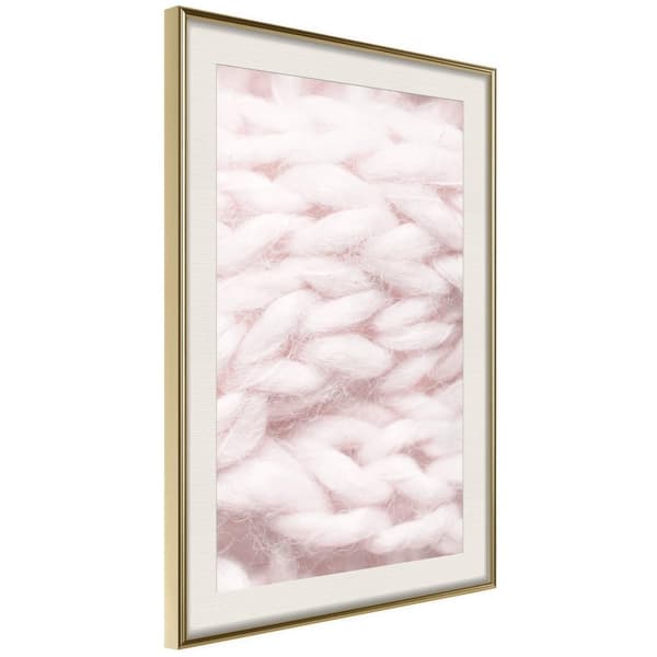 Inramad Poster / Tavla - Pale Pink Knit
