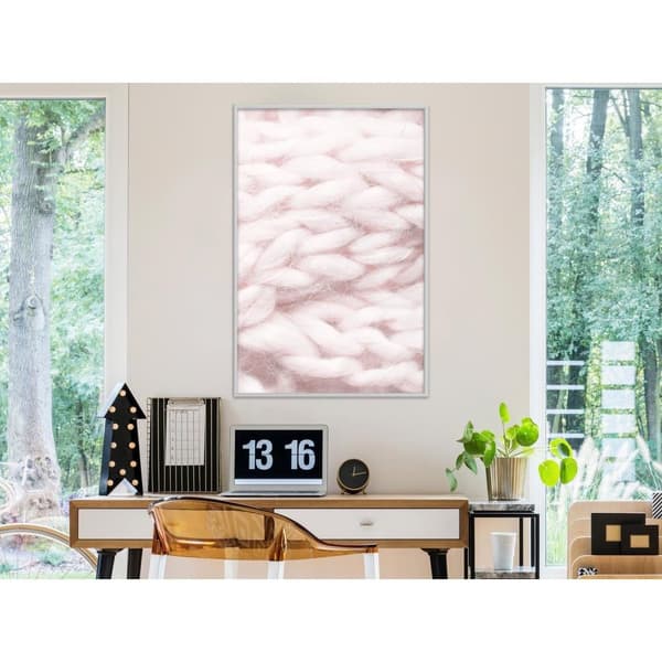 Inramad Poster / Tavla - Pale Pink Knit