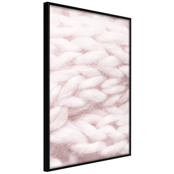 Inramad Poster / Tavla - Pale Pink Knit