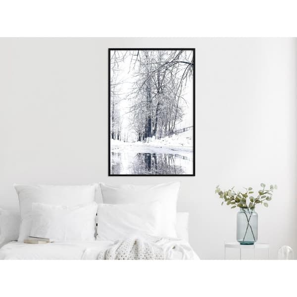 Inramad Poster / Tavla - Snowy Park
