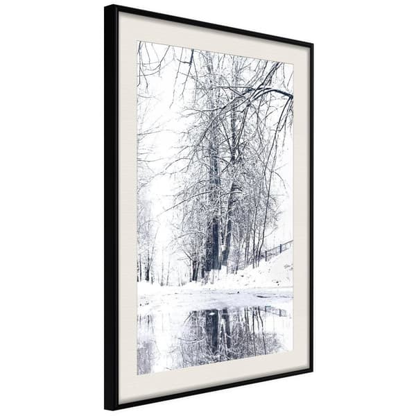 Inramad Poster / Tavla - Snowy Park