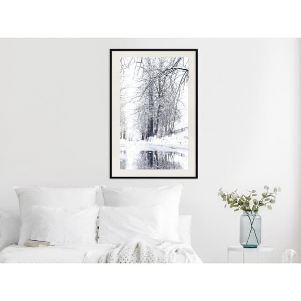 Inramad Poster / Tavla - Snowy Park