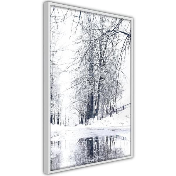 Inramad Poster / Tavla - Snowy Park