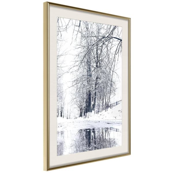 Inramad Poster / Tavla - Snowy Park