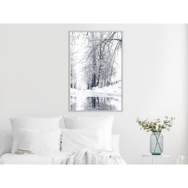 Inramad Poster / Tavla - Snowy Park