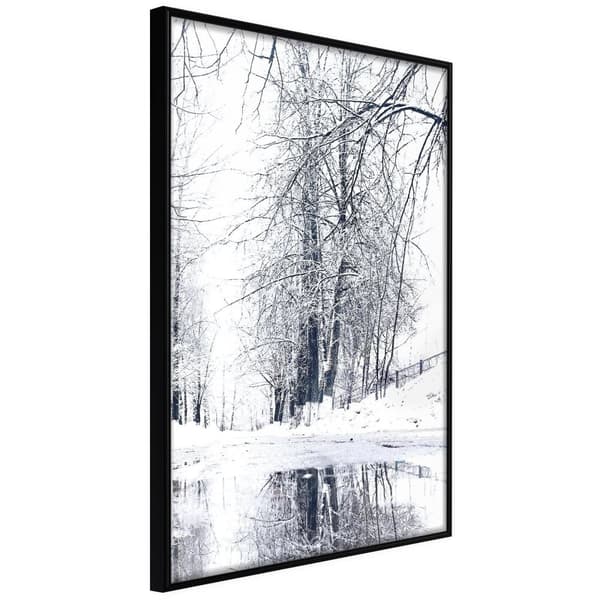 Inramad Poster / Tavla - Snowy Park