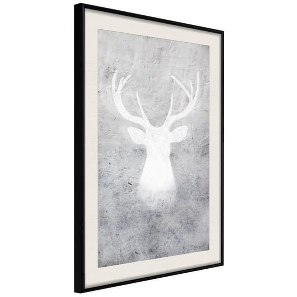 Inramad Poster / Tavla - White Shadow Svart ram med passepartout 20x30