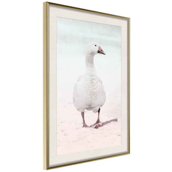 Inramad Poster / Tavla - Walking Goose