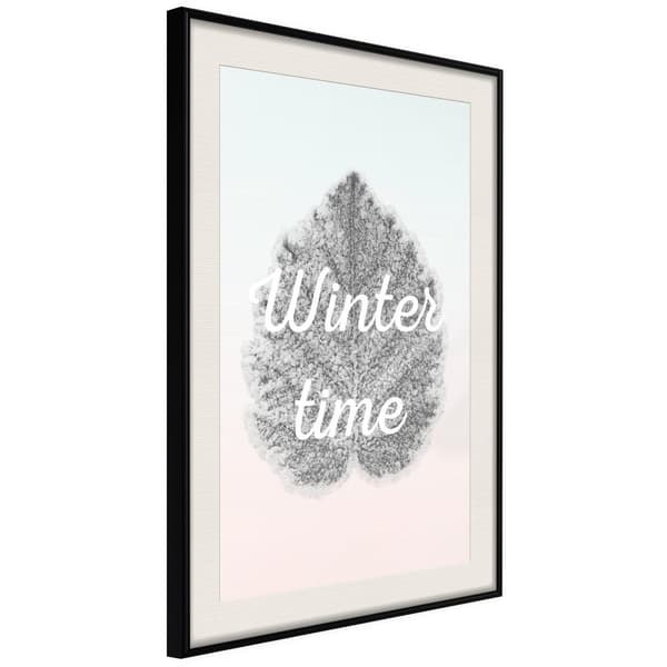 Inramad Poster / Tavla - Winter Leaf