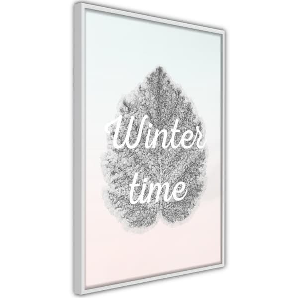 Inramad Poster / Tavla - Winter Leaf