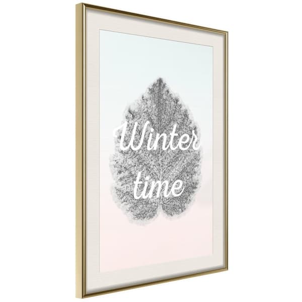 Inramad Poster / Tavla - Winter Leaf