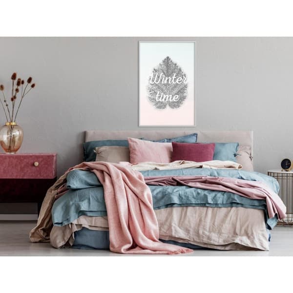 Inramad Poster / Tavla - Winter Leaf