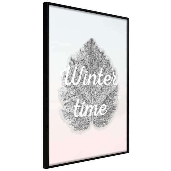 Inramad Poster / Tavla - Winter Leaf