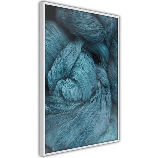 Inramad Poster / Tavla - Blue Skein Vit ram 40x60
