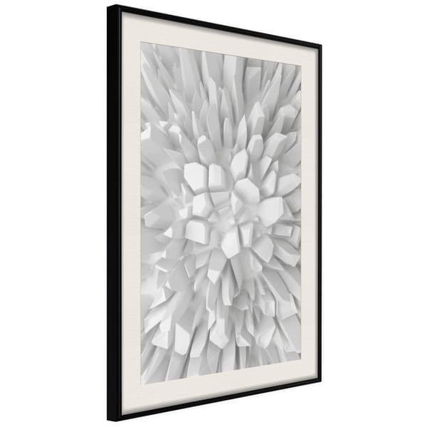 Inramad Poster / Tavla - Eternal Glacier Svart ram med passepartout 40x60