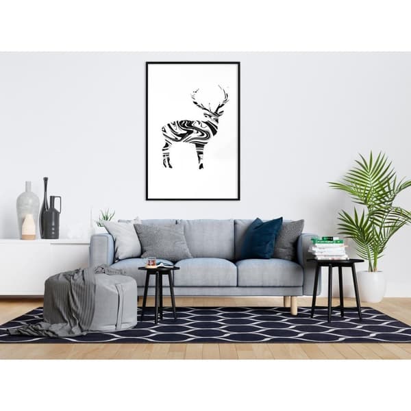 Inramad Poster / Tavla - Marble Stag