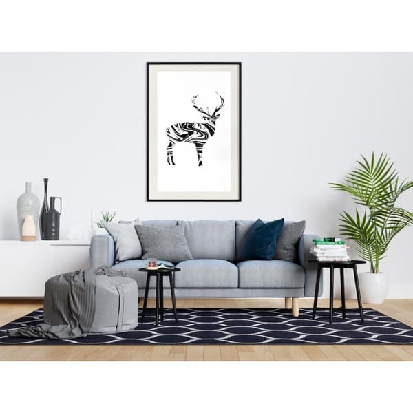 Inramad Poster / Tavla - Marble Stag