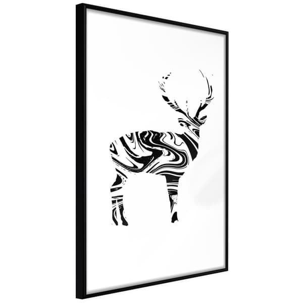 Inramad Poster / Tavla - Marble Stag