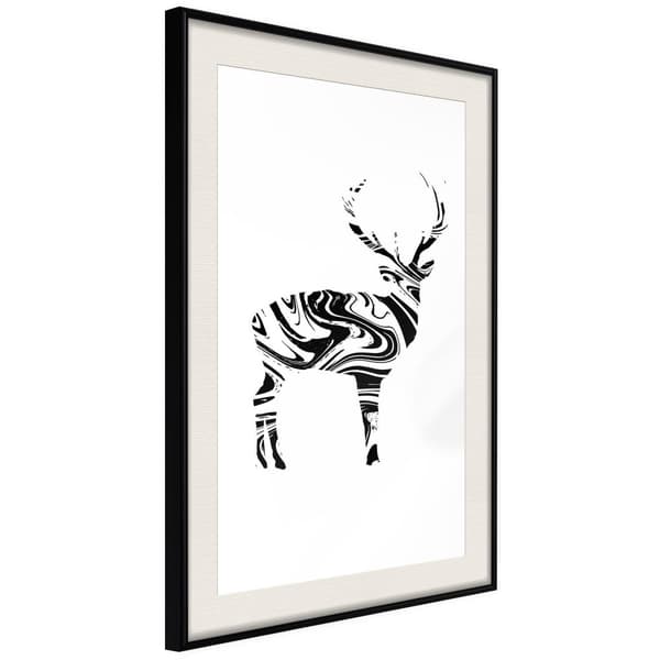 Inramad Poster / Tavla - Marble Stag