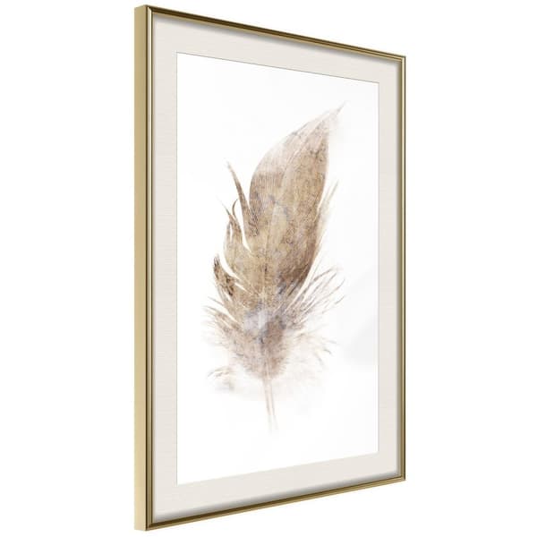 Inramad Poster / Tavla - Lost Feather (Beige)