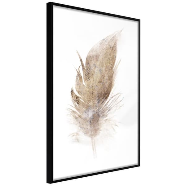 Inramad Poster / Tavla - Lost Feather (Beige)