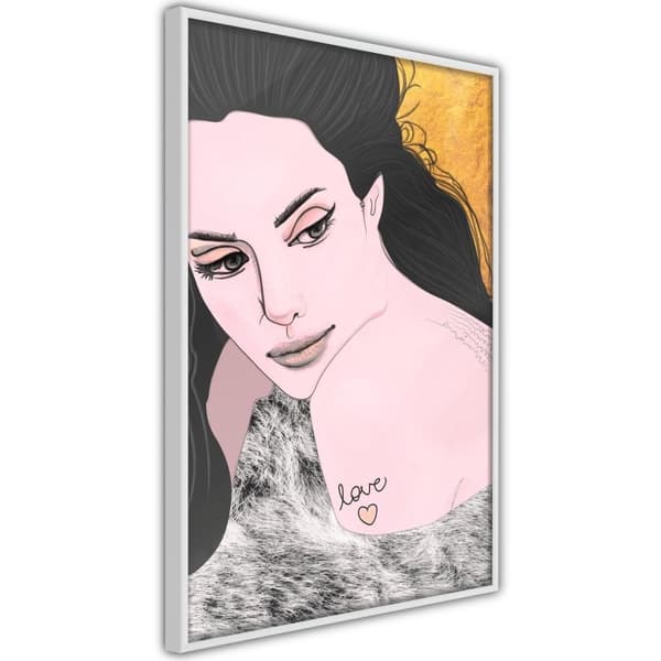 Inramad Poster / Tavla - Love Tattoo
