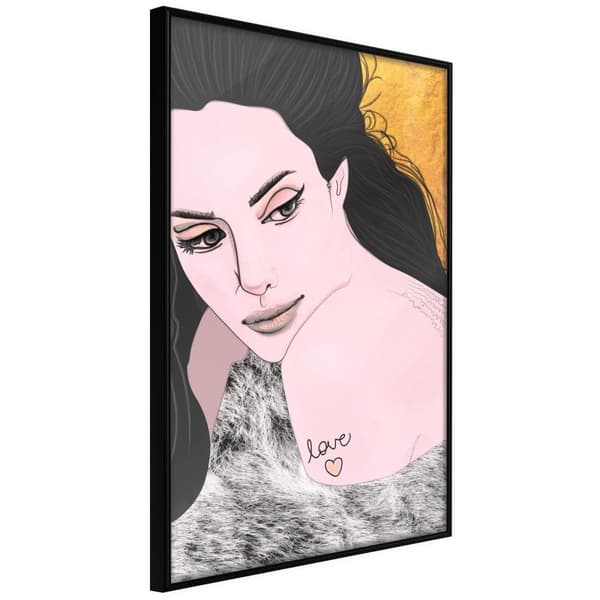 Inramad Poster / Tavla - Love Tattoo