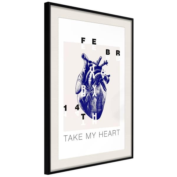 Inramad Poster / Tavla - Valentine's Day