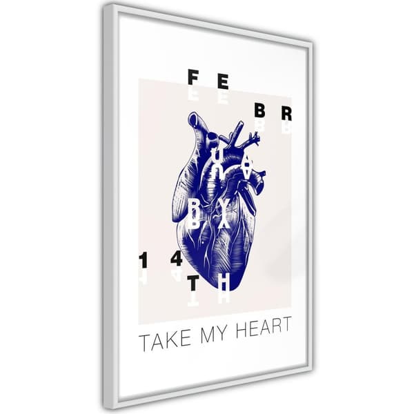 Inramad Poster / Tavla - Valentine's Day