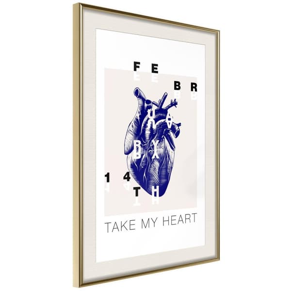 Inramad Poster / Tavla - Valentine's Day