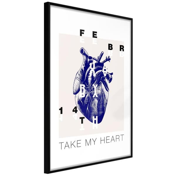 Inramad Poster / Tavla - Valentine's Day