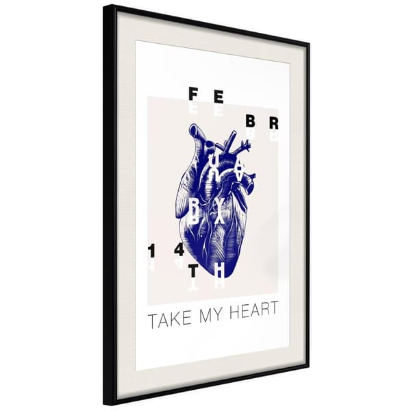 Inramad Poster / Tavla - Valentine's Day