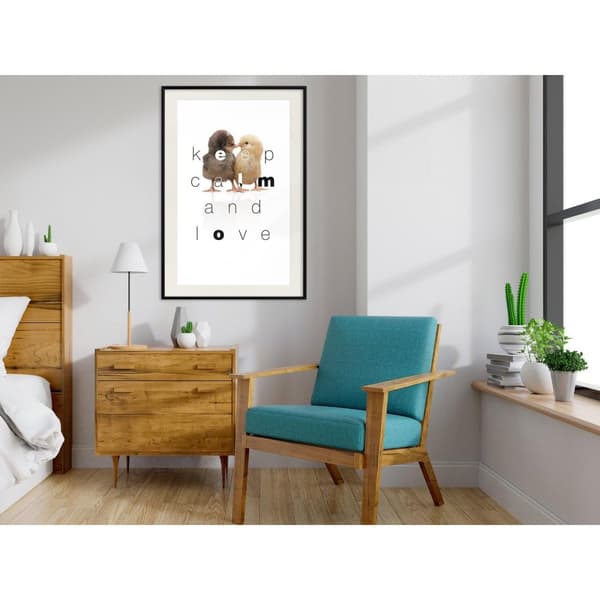 Inramad Poster / Tavla - Cute Chicks