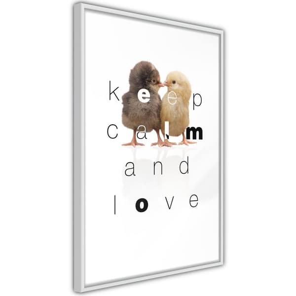 Inramad Poster / Tavla - Cute Chicks