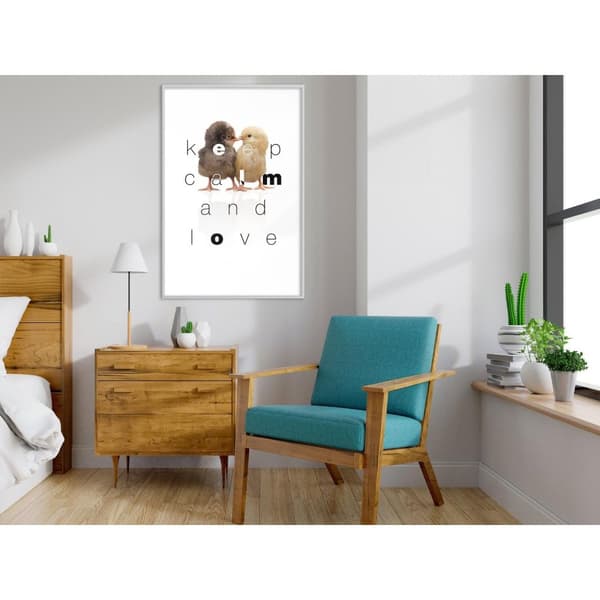 Inramad Poster / Tavla - Cute Chicks