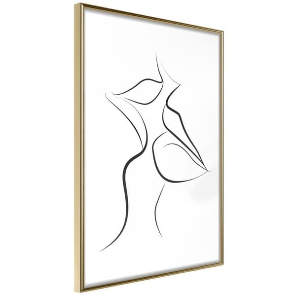 Inramad Poster / Tavla - Passionate Closeness