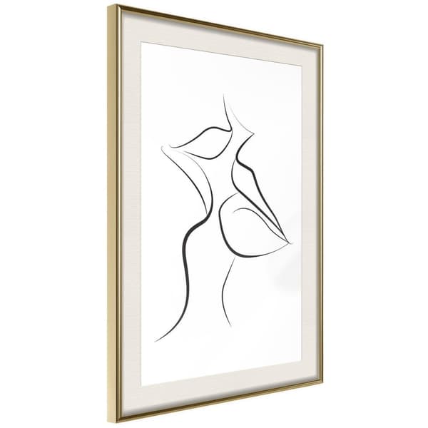 Inramad Poster / Tavla - Passionate Closeness