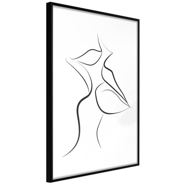 Inramad Poster / Tavla - Passionate Closeness Svart ram 40x60