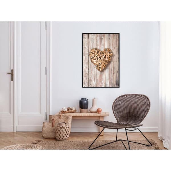Inramad Poster / Tavla - Wicker Love