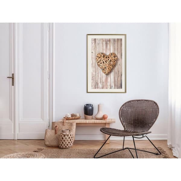 Inramad Poster / Tavla - Wicker Love