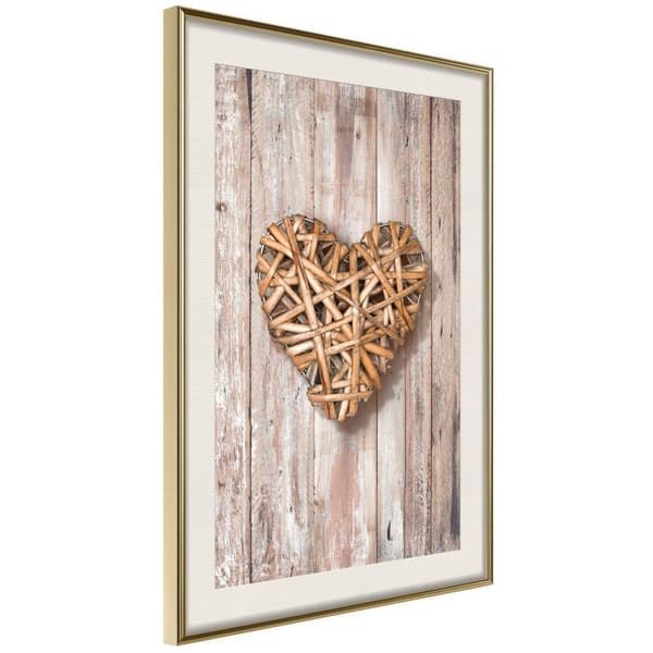 Inramad Poster / Tavla - Wicker Love
