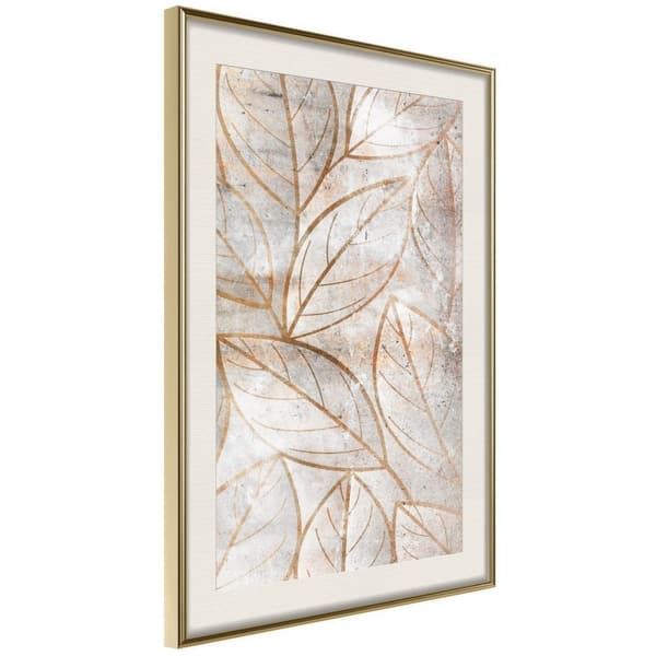 Inramad Poster / Tavla - Copper Leaves