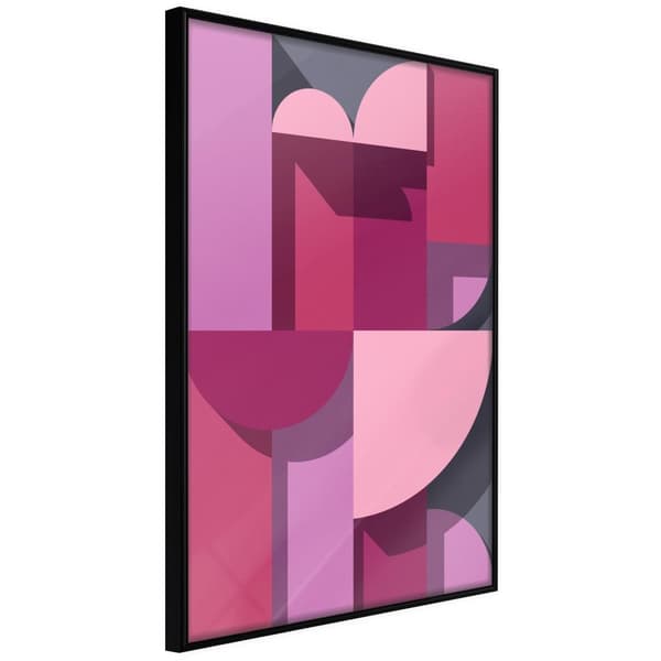 Inramad Poster / Tavla - Pink Geometry