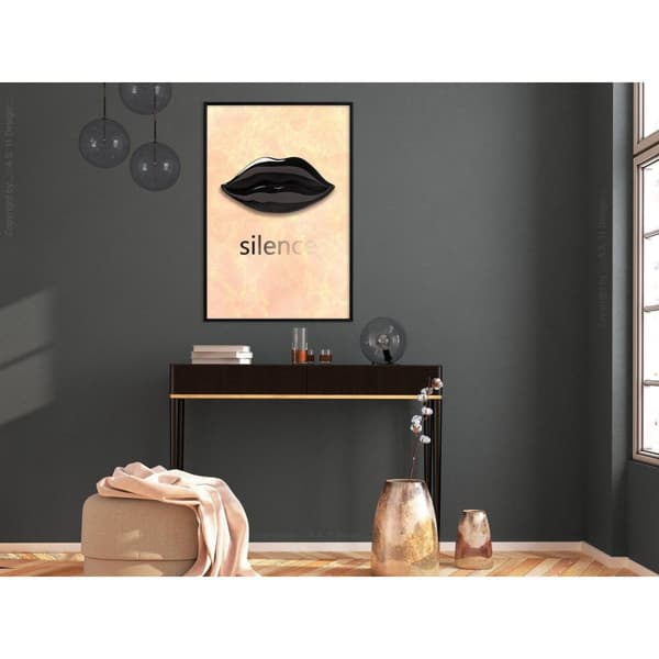 Inramad Poster / Tavla - Silent Lips