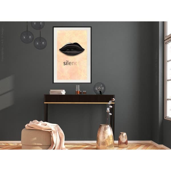 Inramad Poster / Tavla - Silent Lips