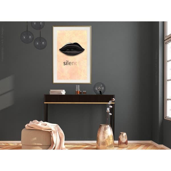 Inramad Poster / Tavla - Silent Lips