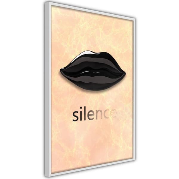 Inramad Poster / Tavla - Silent Lips