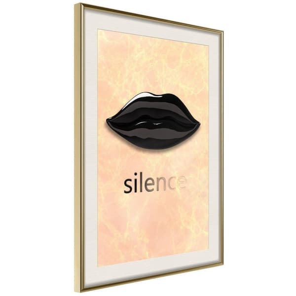 Inramad Poster / Tavla - Silent Lips